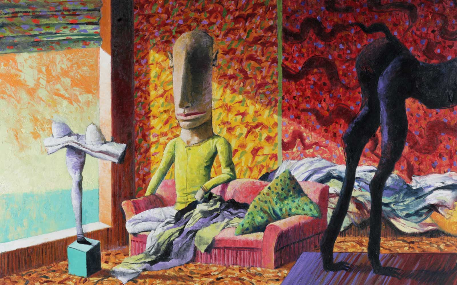 hombreContemplandoUnaEscultura 2007